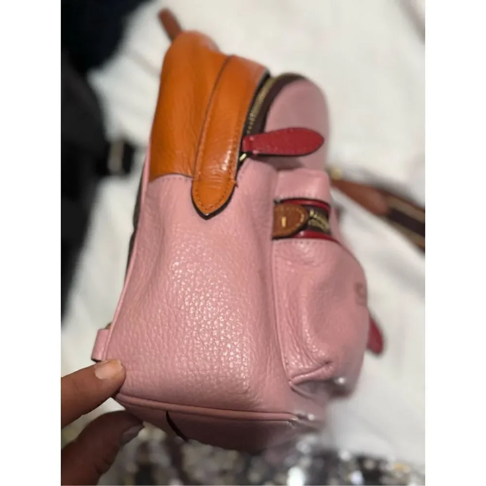 Coach charter 18 color block Backpack minibag shoulder